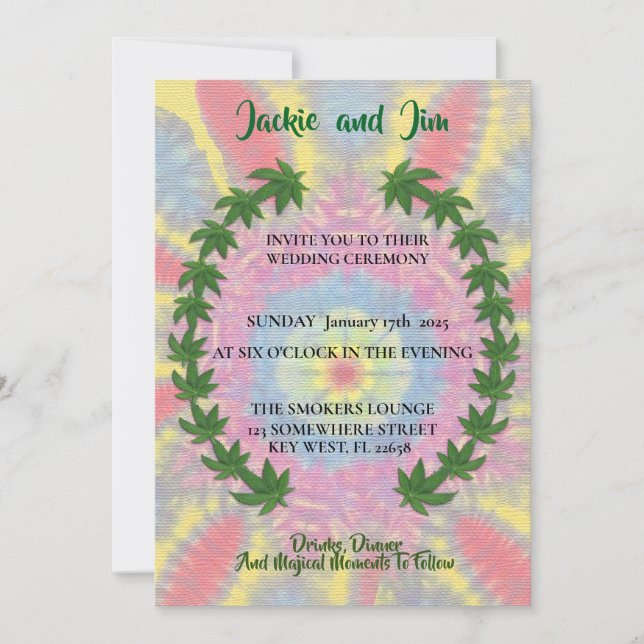 Faire-part de mariage chaude fumante (Devant)