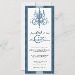 Faire-part de mariage chic moderne de lustre