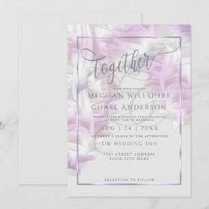 Faire-part de mariage Chiffon Lilac Ombré Ruffle