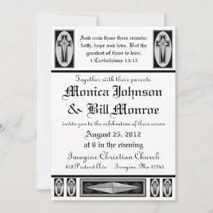 Faire-part de mariage chrétien formel