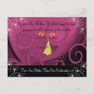 Faire-part de mariage chrétien Plum Cala Lily