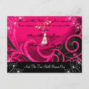 Faire-part de mariage chrétien Rasberry Cala Lily