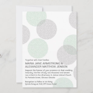 Faire-part de mariage circulaire de style Letterpr