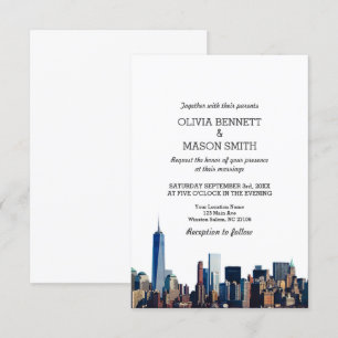 Faire-part de mariage Cityscape de New York
