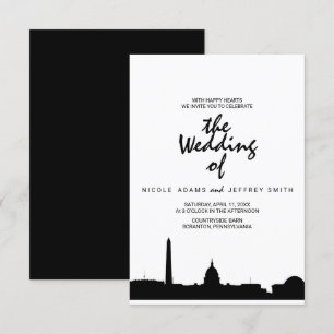 Faire-part de mariage Cityscape de Washington DC S