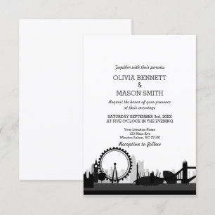 Faire-part de mariage Cityscape London Bridge
