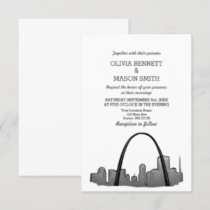 Faire-part de mariage Cityscape St Louis Skyline