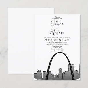 Faire-part de mariage Cityscape St Louis Skyline