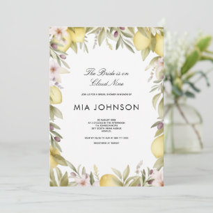 Faire-part de mariage classique au citron