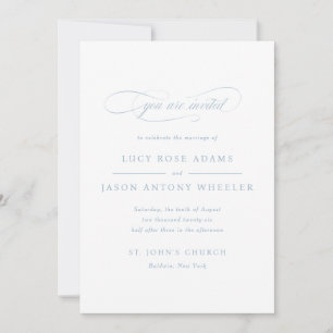 Faire-part de mariage classique d'élégance de scri