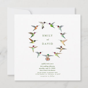Faire-part de mariage colibri