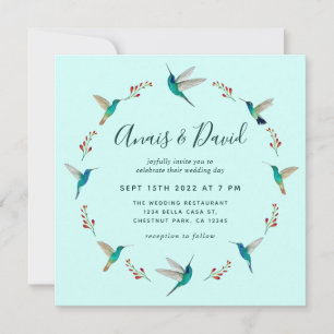 Faire-part de mariage colibri