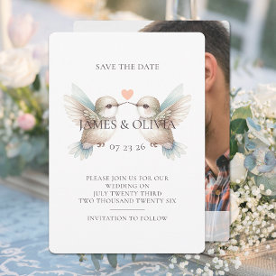 Faire-part de mariage colibri Ajouter une photo Sa