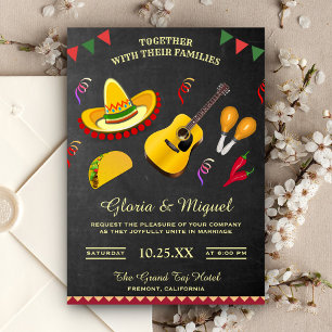 Faire-part de mariage Coloré Fiesta Mexicaine