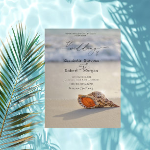 Faire-part de mariage Coquillage sur la plage