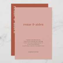 Faire-part de mariage corail, faire-part de mariag