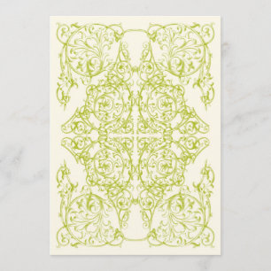 Faire-part de mariage Corner Flourish (Chartreuse)