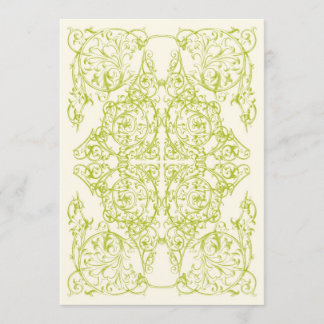 Faire-part de mariage Corner Flourish (Chartreuse)