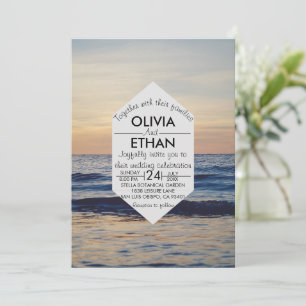 Faire-part de mariage côtière de la plage