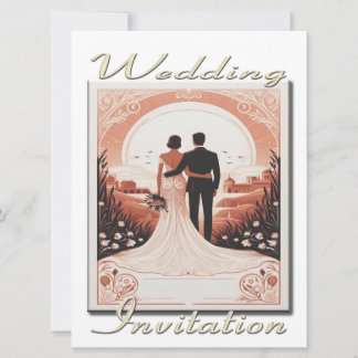 Faire-part de mariage Couple au regard du paysage