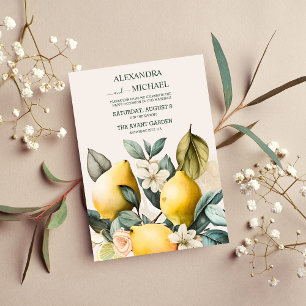 Faire-part de mariage d'agrumes rustique