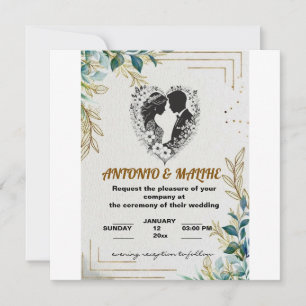 faire-part de mariage d'amour classique