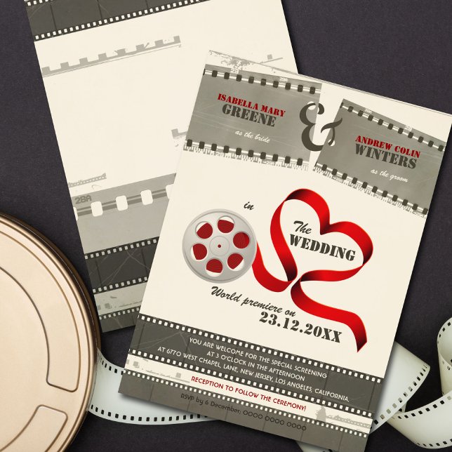 Faire-part de mariage d'amour du film (Créateur téléchargé)