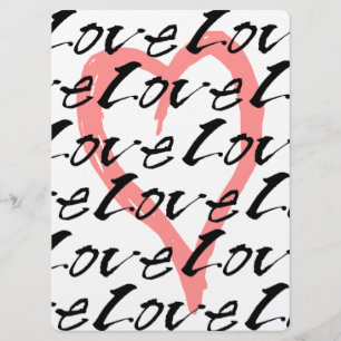 Faire-part de mariage d'amour et de coeurs roses