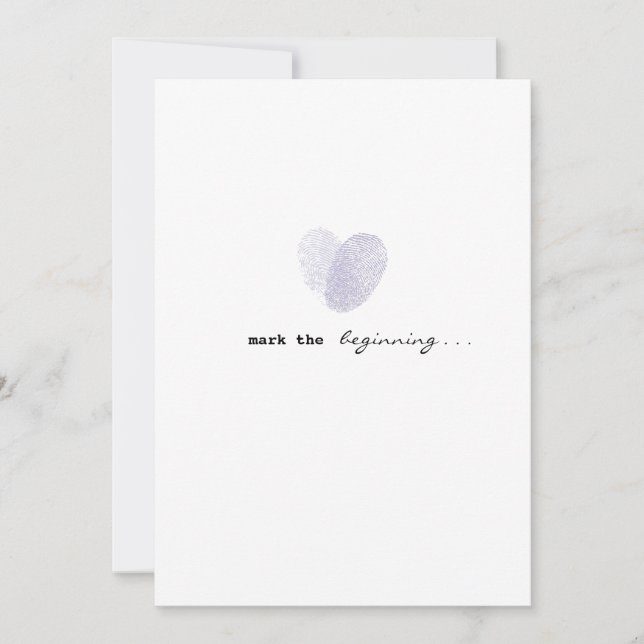 Faire-part de mariage d'amour marqué (Devant)