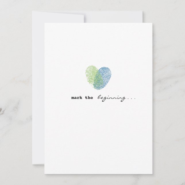 Faire-part de mariage d'amour marquée (Devant)