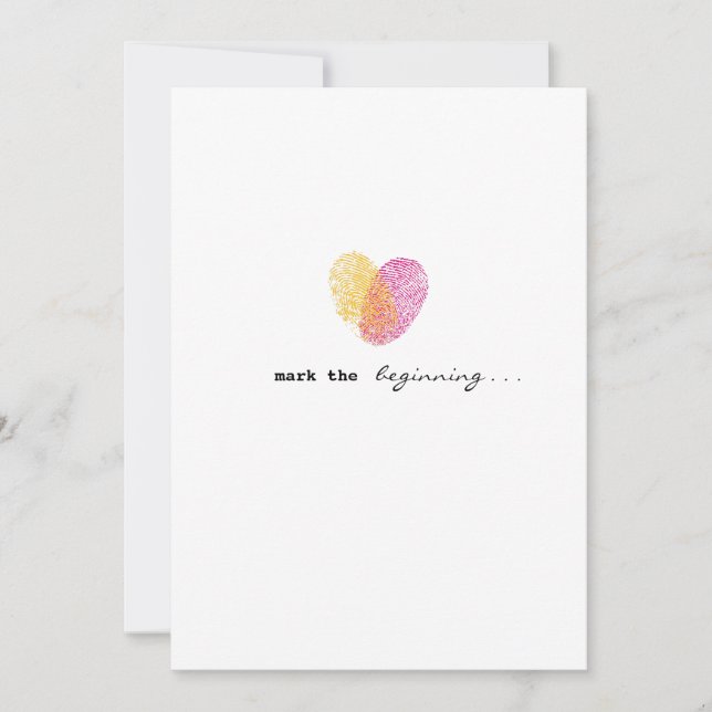 Faire-part de mariage d'amour marquée (Devant)