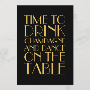 Faire-part de mariage d'années '20 d'hurlement