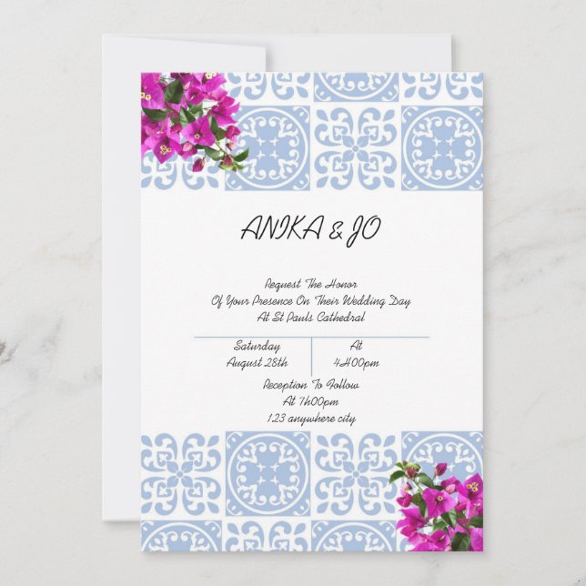 faire-part de mariage dans le style italien romant (Devant)