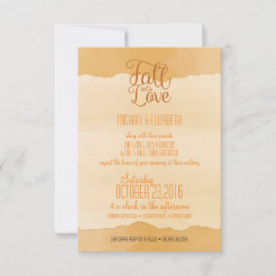 Faire-part de mariage d'aquarelle automne