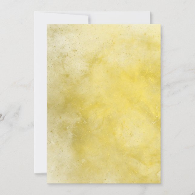 Faire-part de mariage d'aquarelle canaire vierge (Devant)