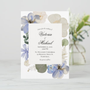 Faire-part de mariage d'aquarelle florale