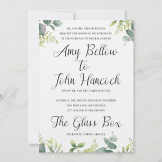 Faire-part de mariage d'aquarelle florale