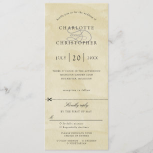 faire-part de mariage d'aquarelle jaune avec rsvp