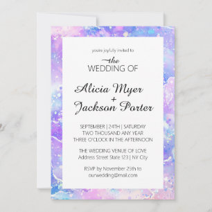 Faire-part de mariage d'aquarelle Mermaid moderne