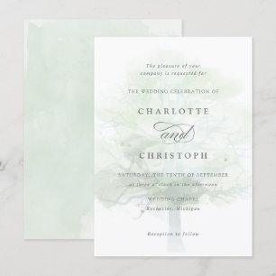 Faire-part de mariage d'arbre