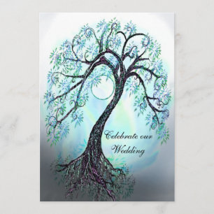 Faire-part de mariage d'arbre de vie personnalisab
