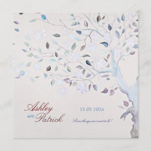 Faire-part de mariage d'arbre d'imaginaire