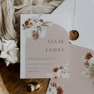 Faire-part de mariage d'arc moderne Boho