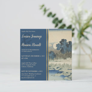 Faire-part de mariage d'art japonais vintage