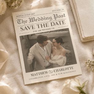 Faire-Part de Mariage Date à Sauvegarder Journal P