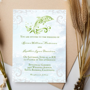 Faire-part de mariage Dauphin Vert
