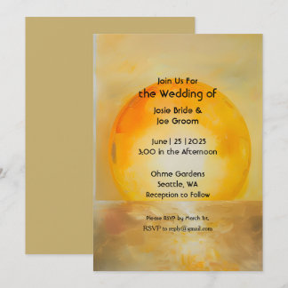 Faire-part de mariage d'aurore expressionniste