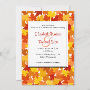 Faire-part de mariage d'automne