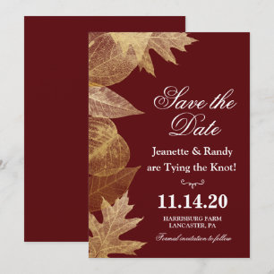 Faire-part de mariage d'automne de toutes les coul