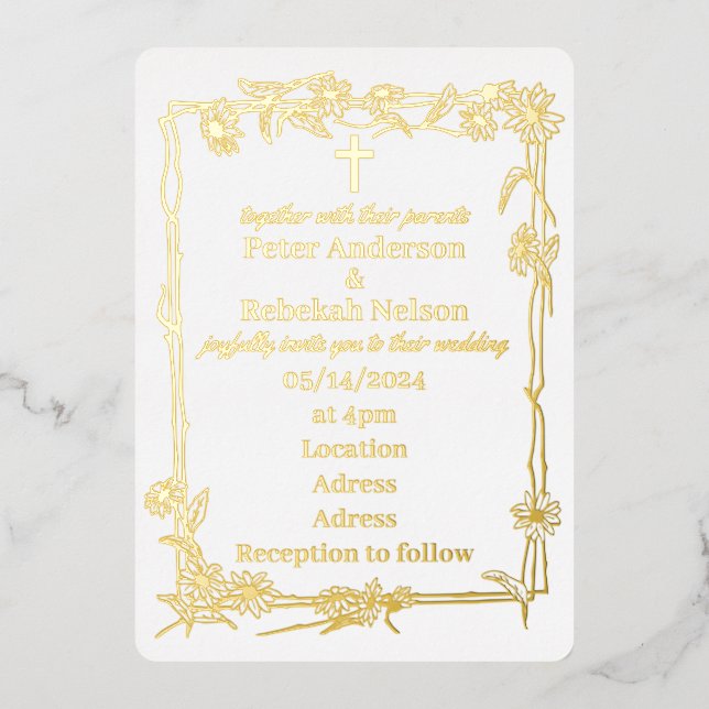 faire-part de mariage de 5 po x 7 po (Recto)